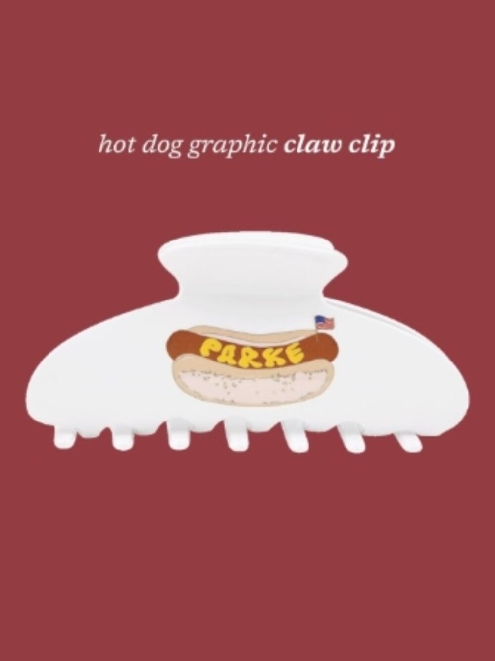 PARKE Summer Fridays 2026: Hot Dog Edit Claw Clip - Sold Out Online - NWT